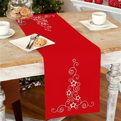 Table Runner Kit White Stars And Swirls