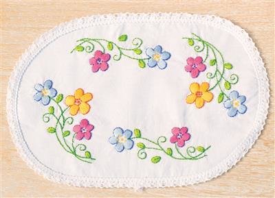 Doily Colorful flowers