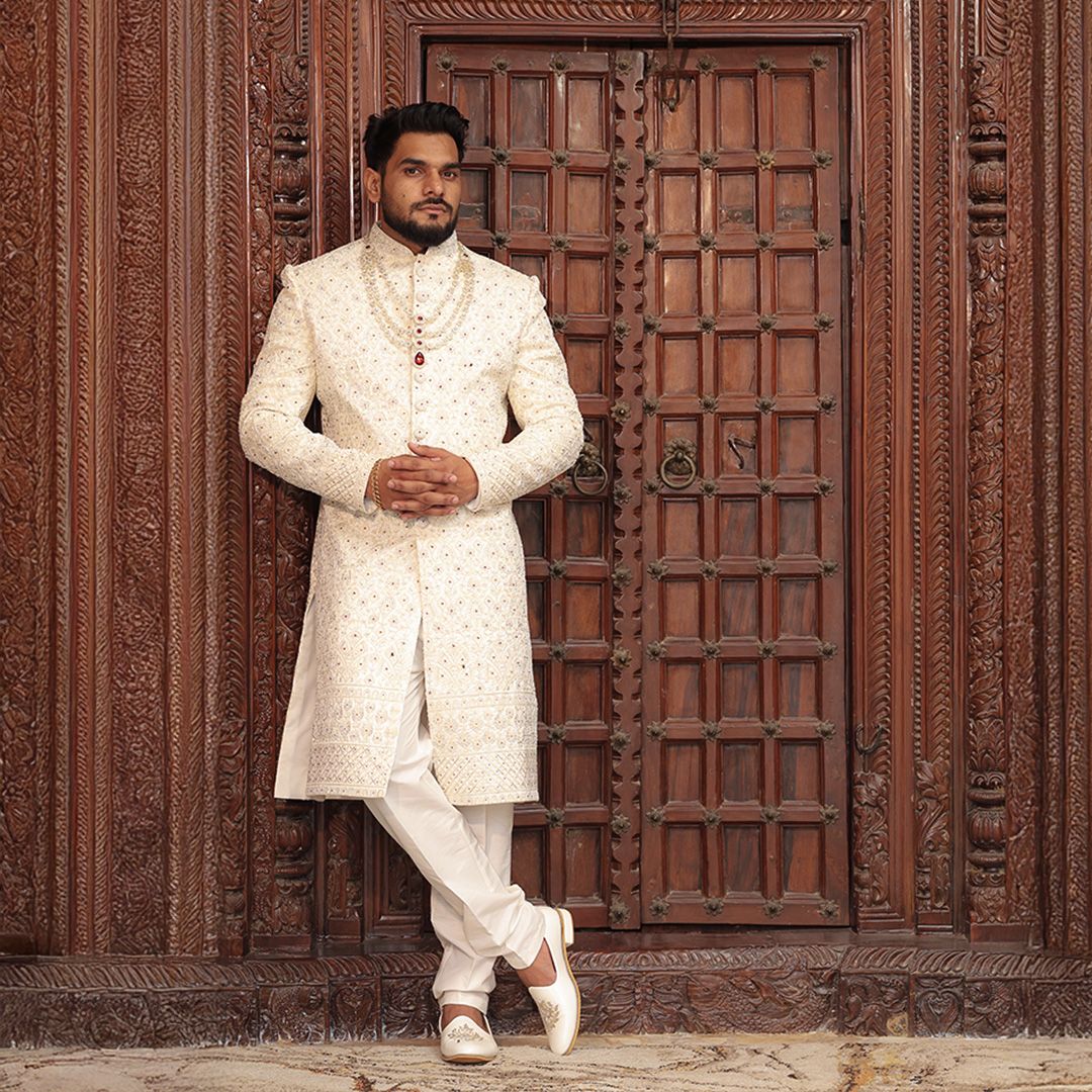Regal Off-White Sherwani
