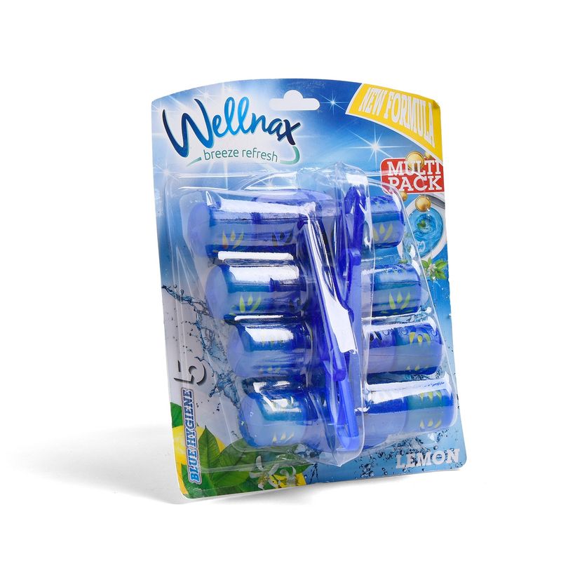 علاقه مرحاض بالماء الازرق برائحه الليمون