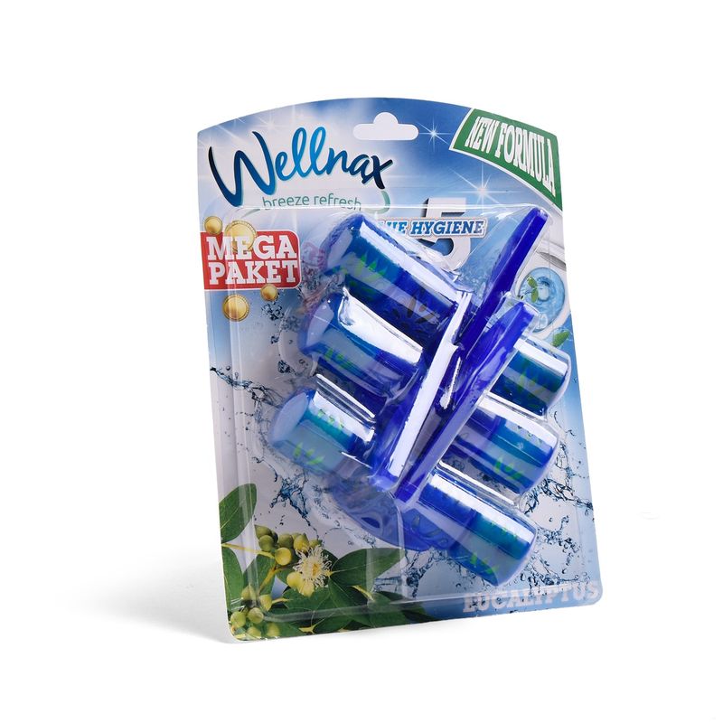 علاقه مرحاض بالماء الازرق برائحه زهور يوكلبتس