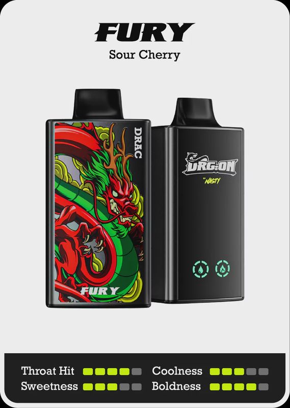 Nasty Dragon 25K Fury Sour Cherry 5% Nasty Dragon 25K Fury Sour Cherry 5%