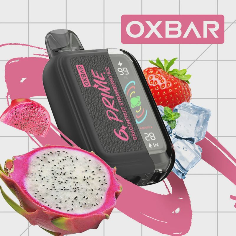Oxbar GPRIME 25k Dragonfruit Strawberry Ice 50mg Oxbar GPRIME 25k Dragonfruit Strawberry Ice 50mg