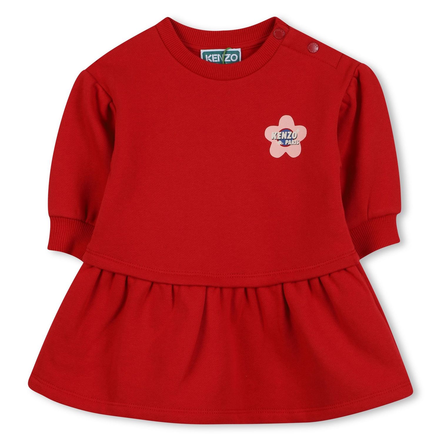 K61273 Kenzo Dark Red Sweatshirt Dress