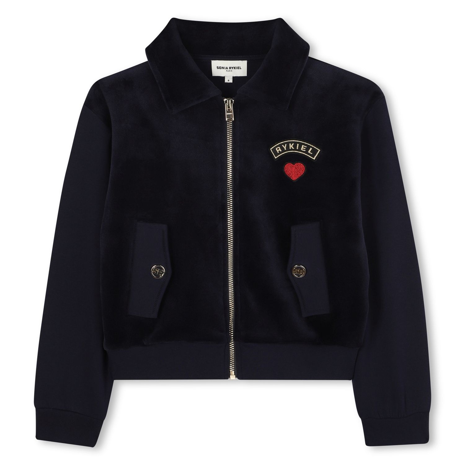 A00345 SONIA RYKIEL NAVY ZIP UP CARDIGAN