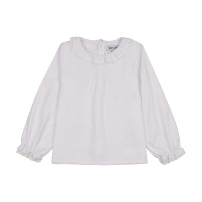 K326  Kin Kin Girls Ruffled Collar Shirt