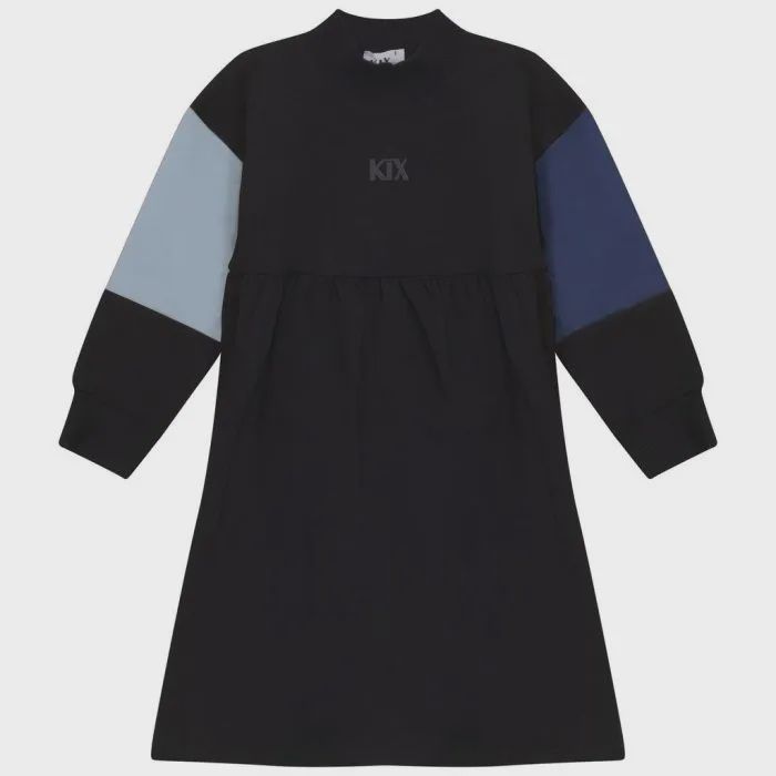 Kix K6402-BKBL Color Block Highwaisted Dress