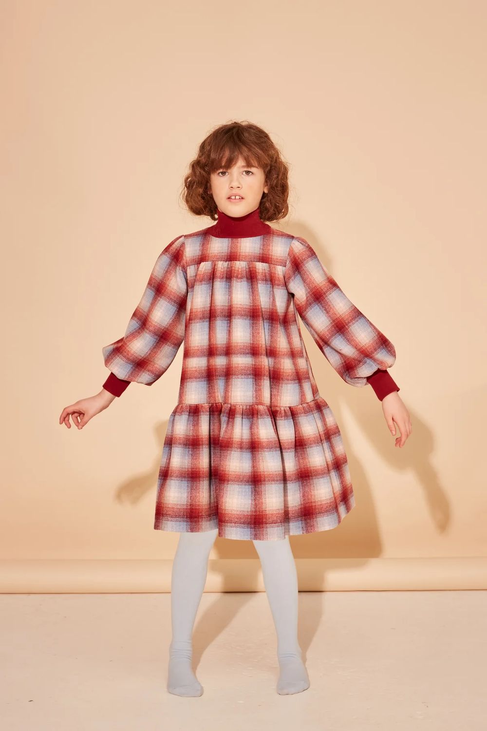The Middle Daughter Word Of Mouth Dress, Cranberry &amp; Blue Moon Check