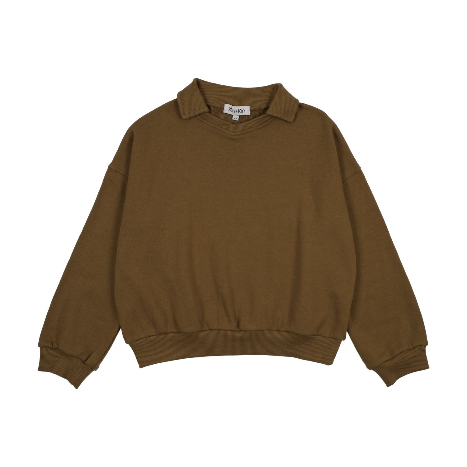 Kin Kin V-neck Collared Sweatshirt