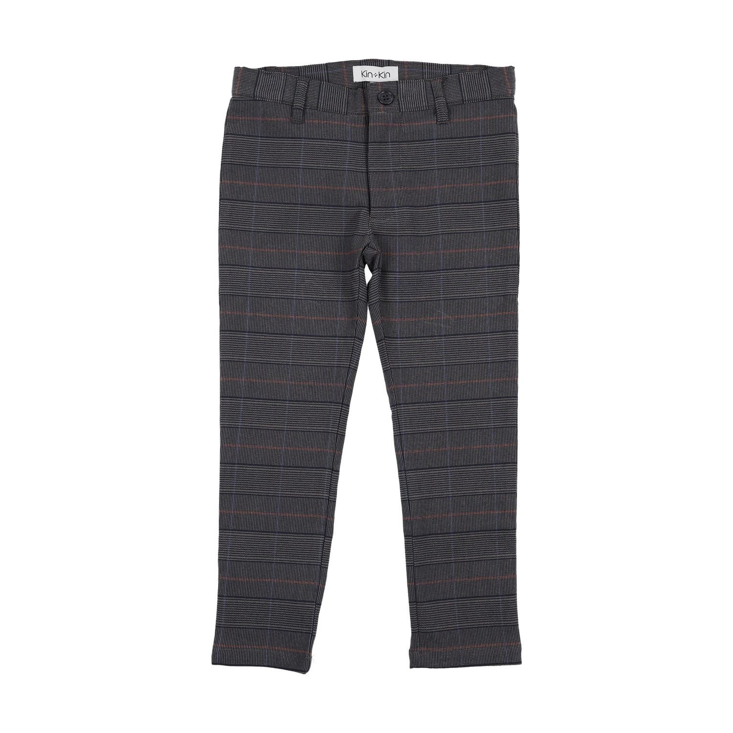 K315  Kin Kin Navy Plaid Boys Pants