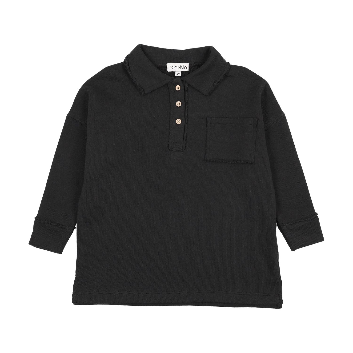 Kin Kin Raw Edge Pocket Sweatshirt