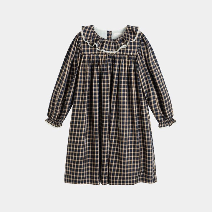 C&#39;era una volta Sophia dress blue check lurex