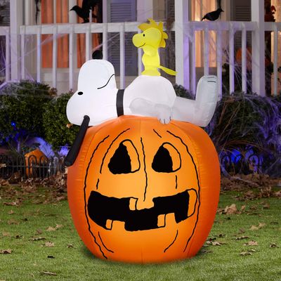 Snoopy Calabazs Inflable de Halloween JOYIN con LED AutoInflable 1.5 mts