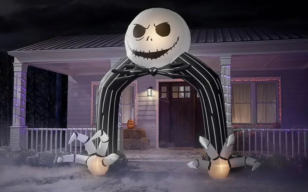 Disney Jack Skellington Arco Decorativo de Halloween JOYIN con LED AutoInflable 2 mts
