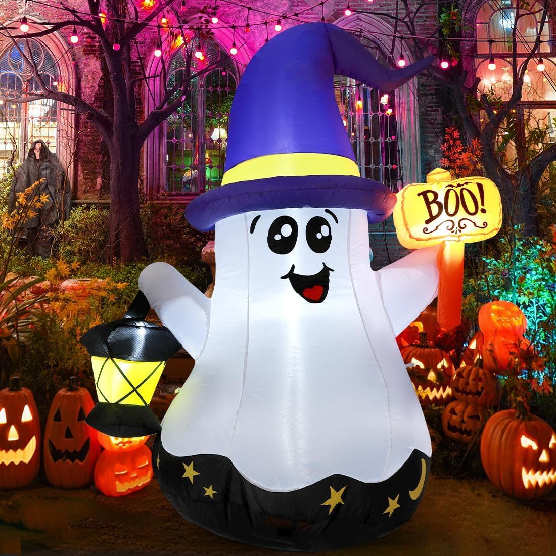 Fantasma Inflable de Halloween JOYIN con LED AutoInflable 1.5 mts