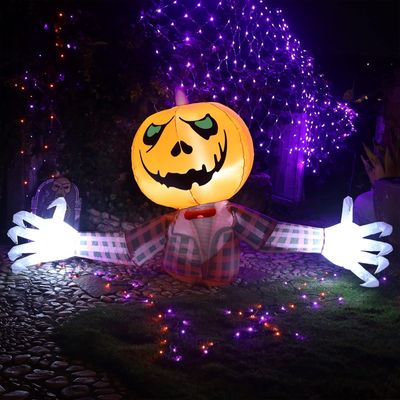 Hombre Calabaza Inflable de Halloween JOYIN con LED AutoInflable 1.5 mts