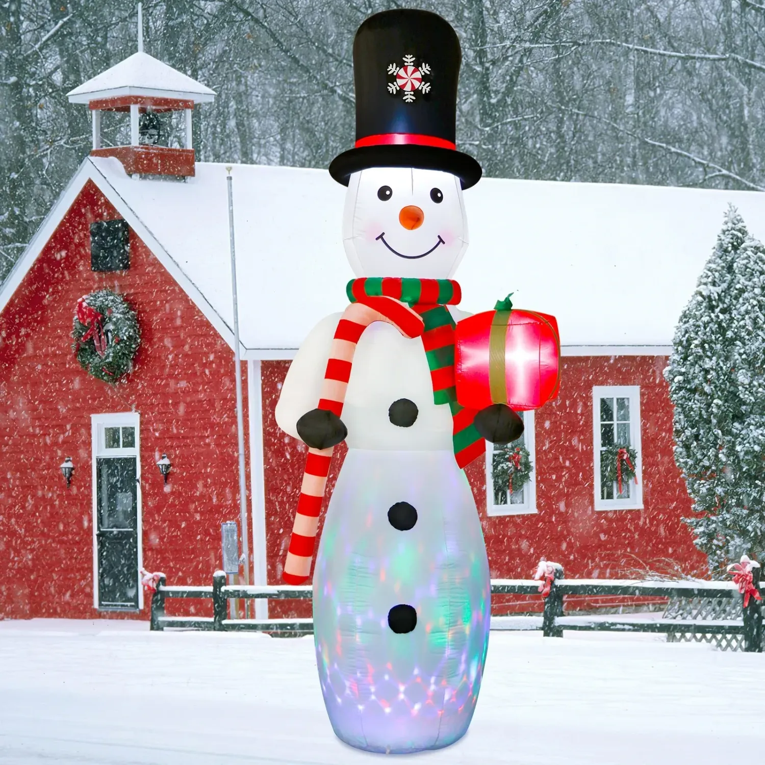 Inflable Navideño Muñeco Nieve 2.6 metros AutoInflable
