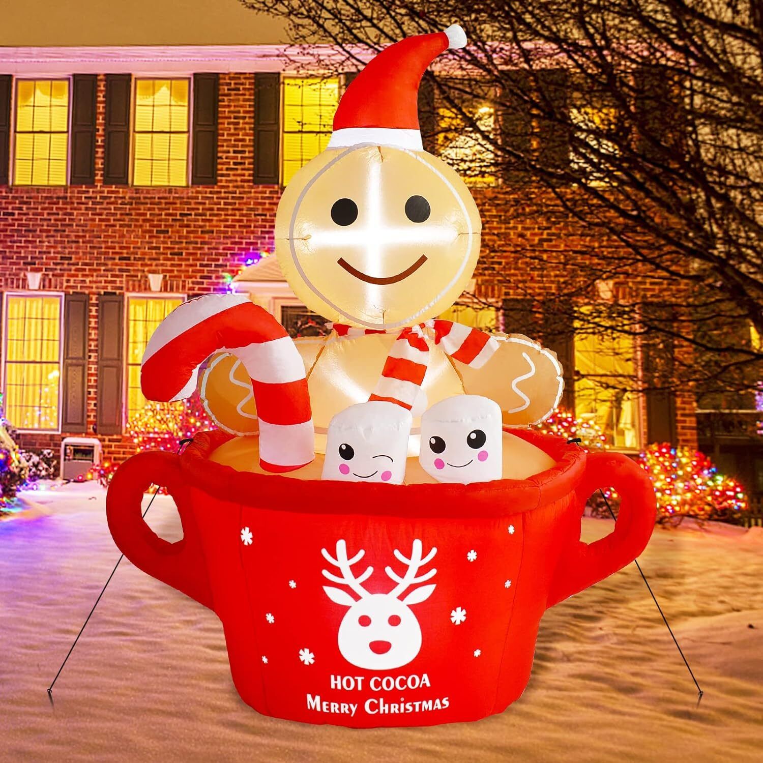 Inflable Navideño Hot Cocoa 2.2 metros AutoInflable