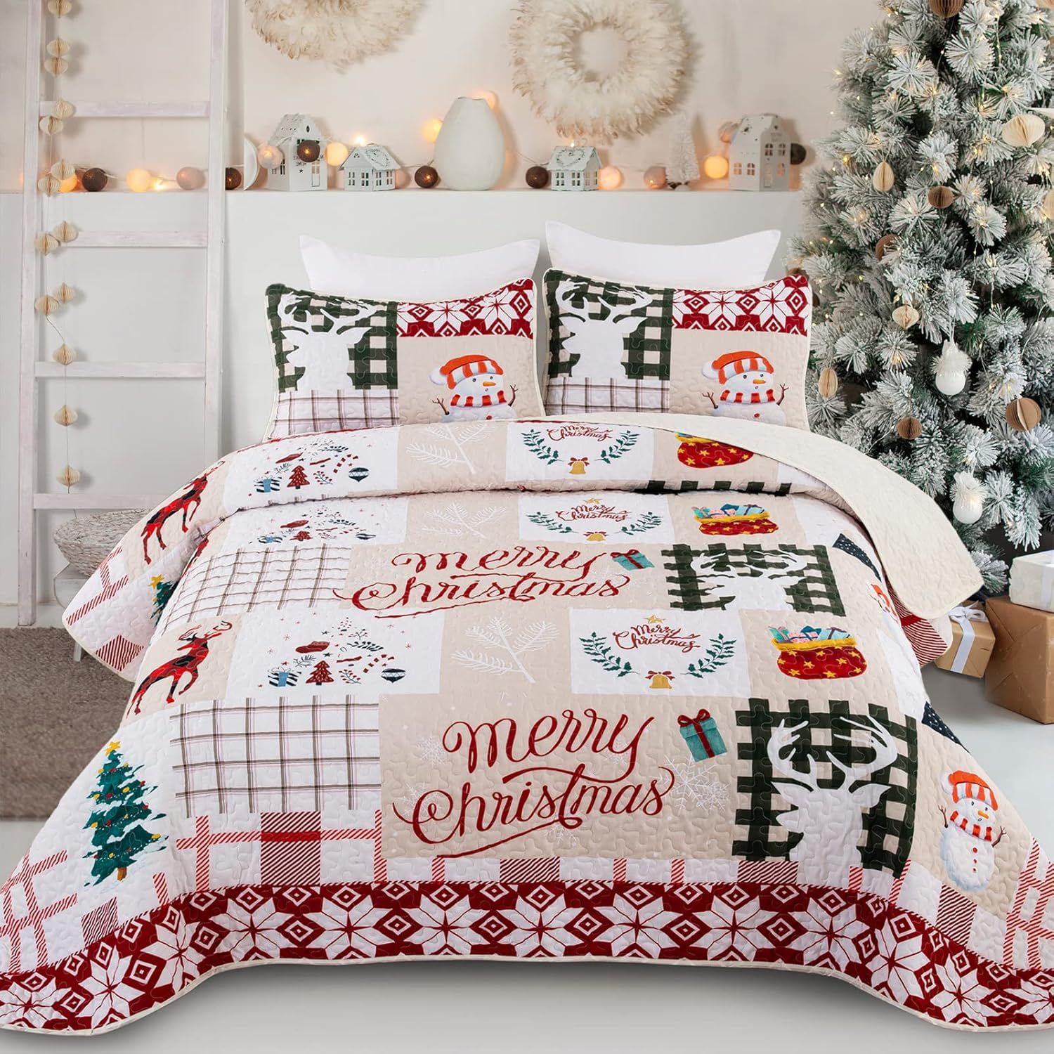 Set Para Cama Completó Navideño No. 12