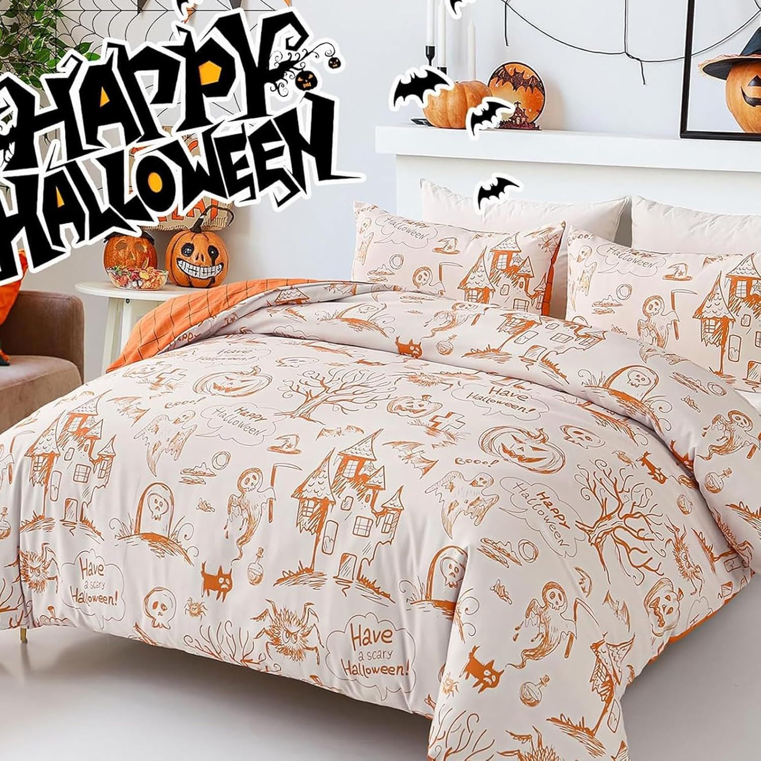Set Para Cama Completó Halloween No. 14