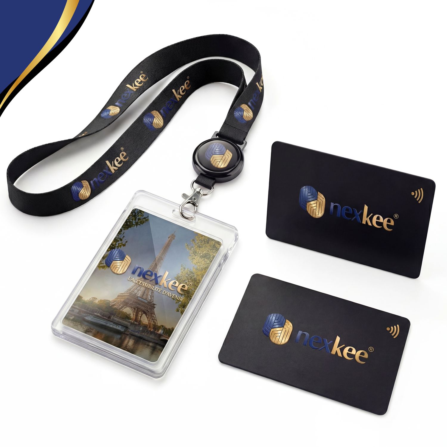 Keepass+ : Carte d’accès Premium | RFID 1K 13,56 MHz | avec option collier porte-badge