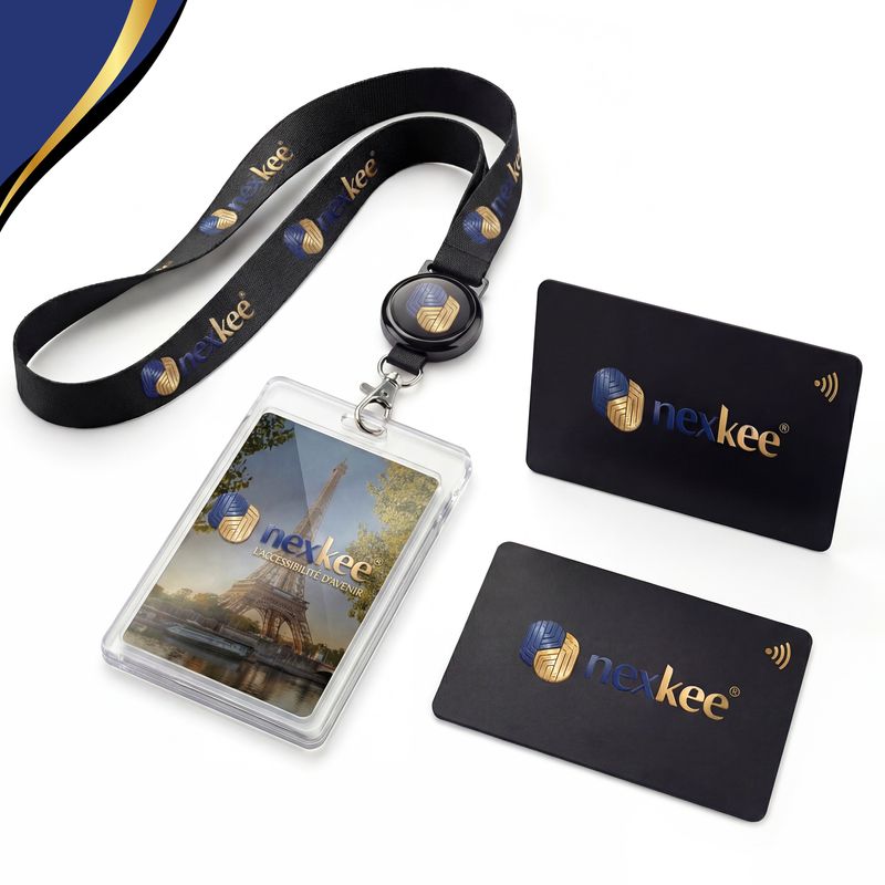 Keepass+ : Carte d’accès Premium | RFID 1K 13,56 MHz | avec option collier porte-badge