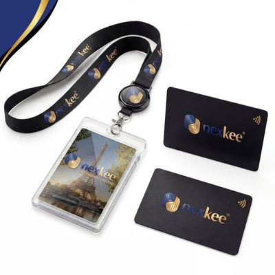 Keepass+ : Carte d’accès Premium | RFID 1K 13,56 MHz | avec option collier porte-badge