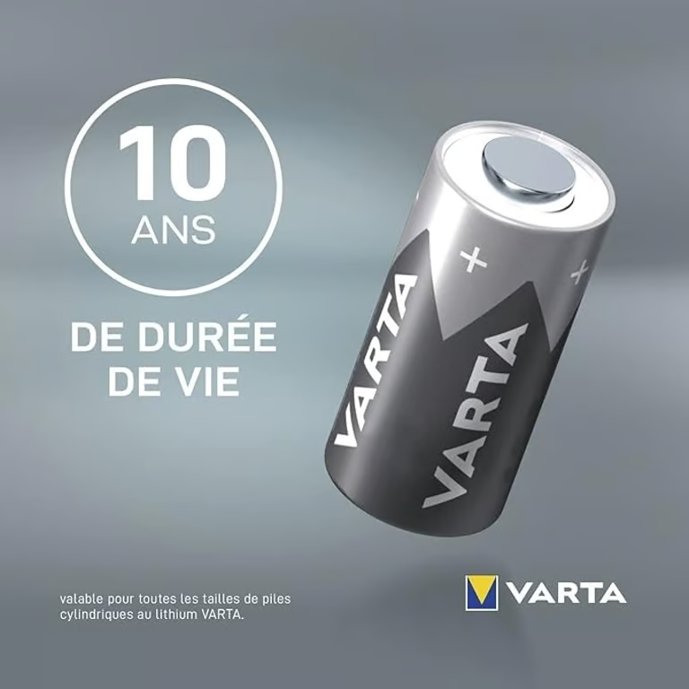 VARTA CR123A (3V) – La Pile Premium Longue Durée & Haute Fiabilité pour Serrure OneKee (Lot de 2)