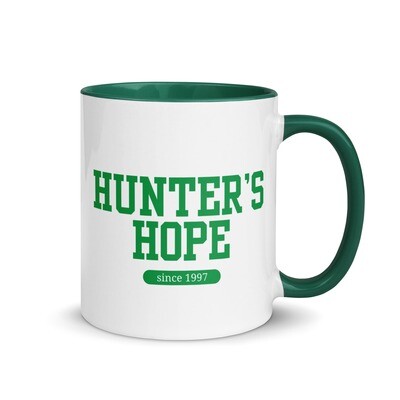 Hunter's Hope Established 1997 - Mug with Green Color Inside