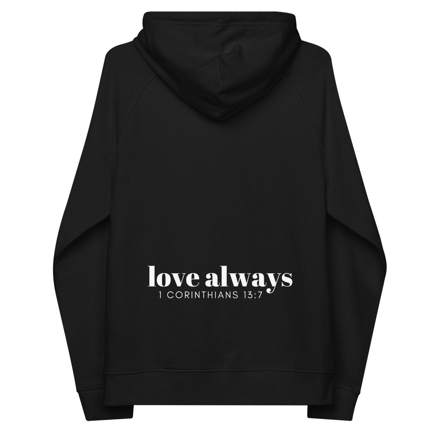 Love - Unisex eco raglan hoodie