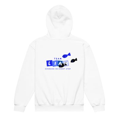 Team Liam Line - Youth heavy blend hoodie White