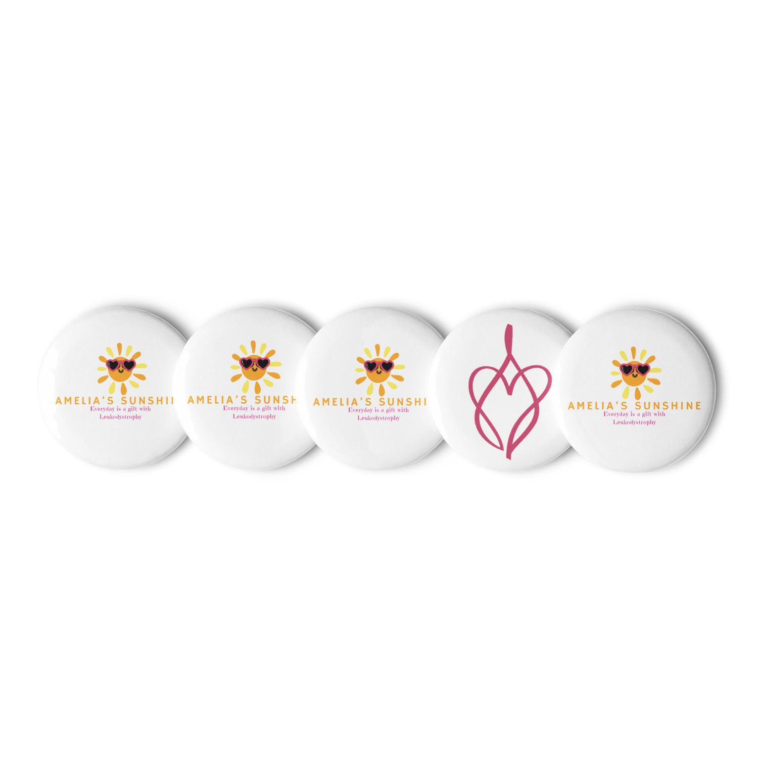 Amelia's Sunshine Line - Set of pin buttons