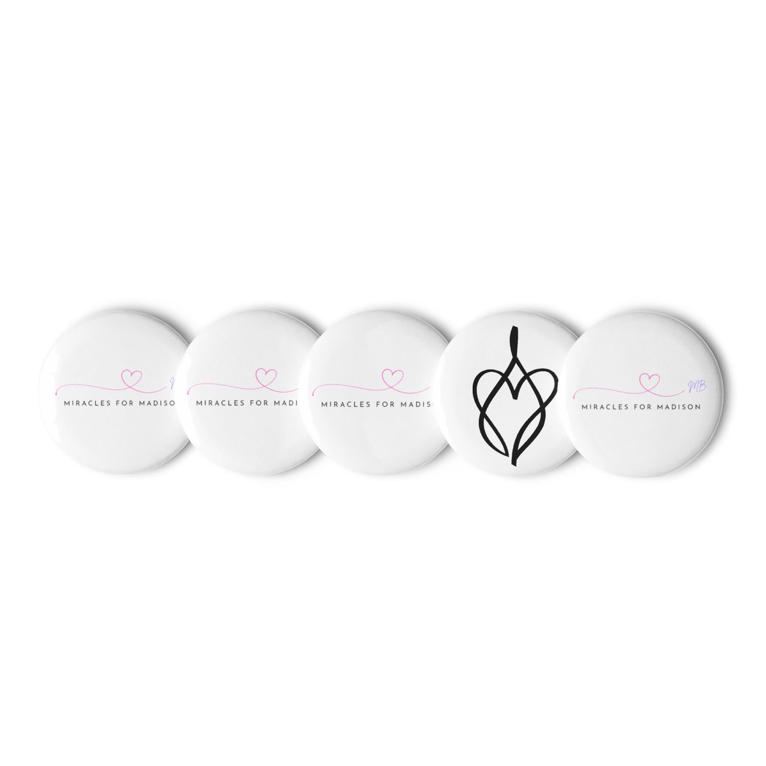 Miracles for Madison Line - Set of pin buttons