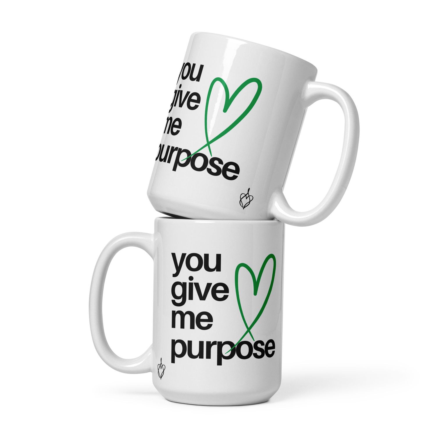 Purpose - White glossy mug