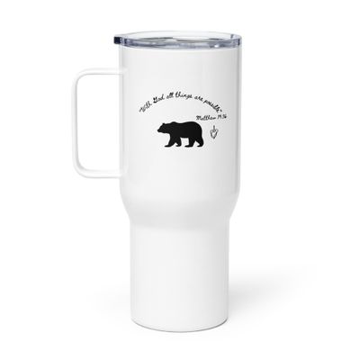 Brooklynn Cheek's Line - Travel mug with a handle