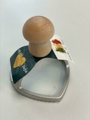 חותמת לפסטה, ידית עץ, לב גדול