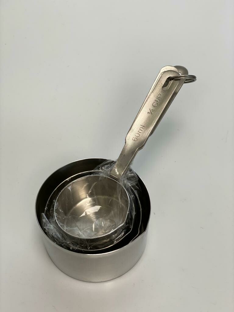 סט 4 כוסות מדידה מנירוסטה