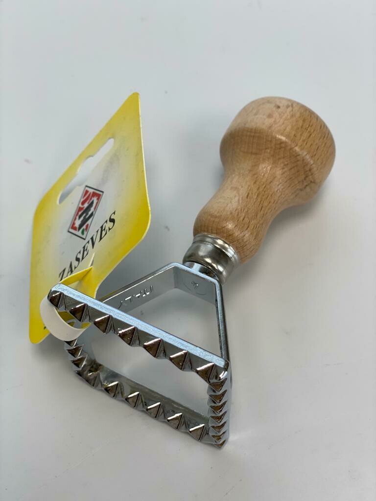 חותמת לפסטה, ידית עץ, מרובע קטן