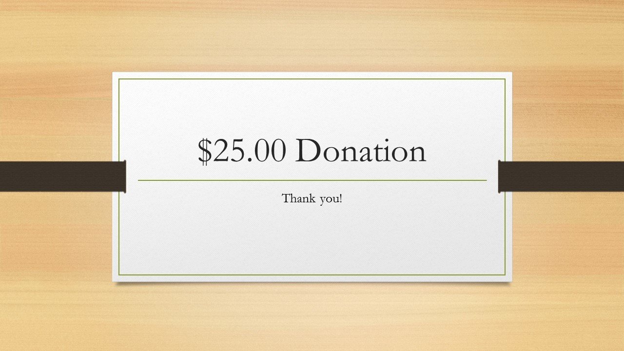 Non-Event Fundraiser - $25.00