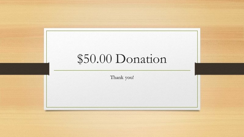Non-Event Fundraiser - $50.00