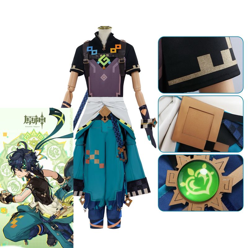 Genshin Impact Kinich Anime Cosplay Costume Outfits Cosplay Suits Video Game Costumes Halloween Carnival Party Comic Con Costume For Men&#39;s Adults&#39;