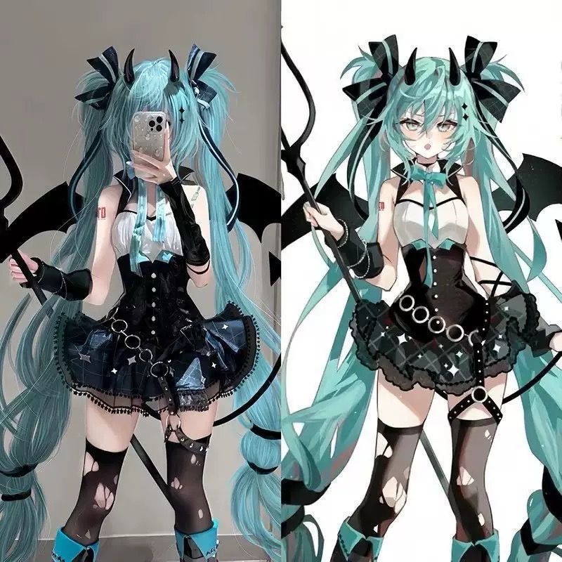 Hatsune Miku Little Demon Cosplay Costume Wig