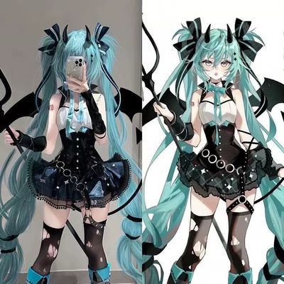 Hatsune Miku Little Demon Cosplay Costume Wig