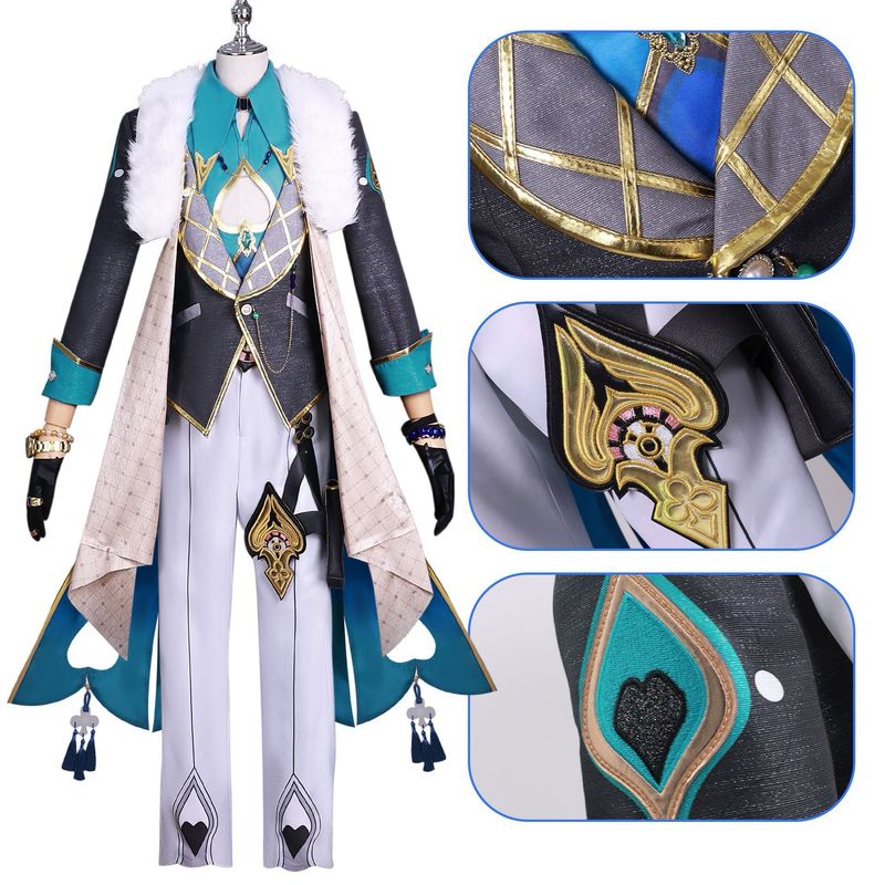 Honkai Star Rail Aventurine Cosplay Costume &amp;Wig