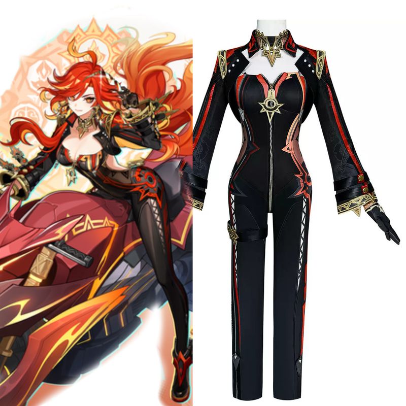 Genshin Impact Mavuika Cosplay Costume &amp; Wig