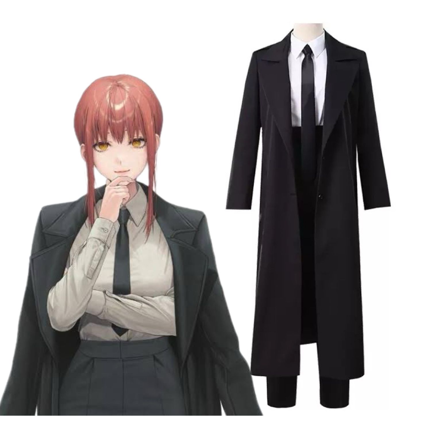 Chainsaw Man Makima Cosplay Costume&amp;Wig