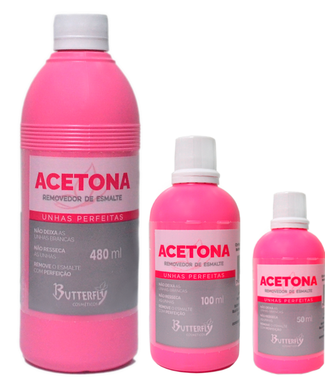 Nail Polish Remover / with Acetone Butterfly 50/100/480ml