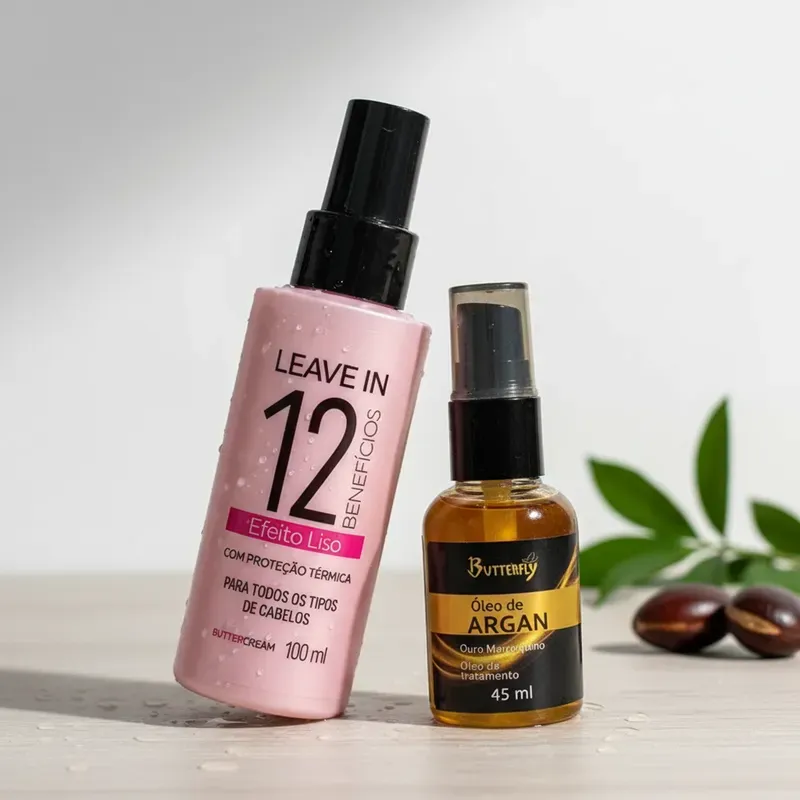 Kit: Leave In 100ml + Óleo De Argan 45ml Bfly