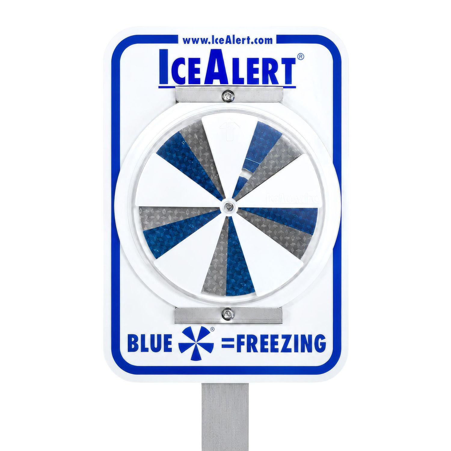 IceAlert® Sign with 6' Aluminum Post