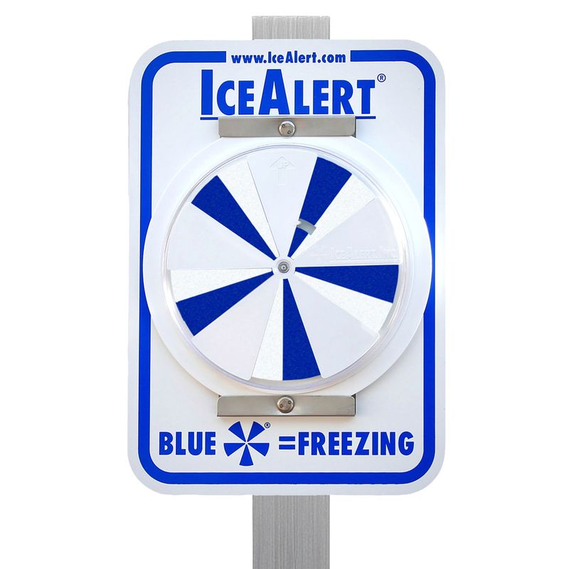 IceAlert® Sign with 6' Aluminum Post